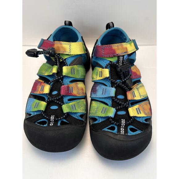 KEEN Unisex Child Newport H2 Closed Toe Water Sandals‎ Rainbow Tie Dye US 1 kids - Picture 8 of 12